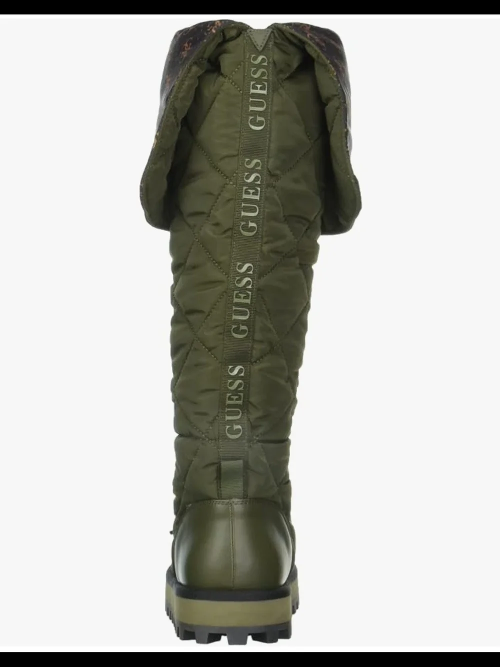 GUESS Quilted Olive Green Winter Boots